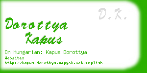 dorottya kapus business card